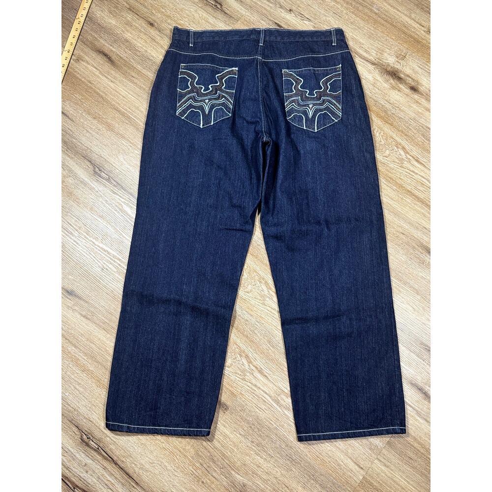 Vintage DON Y2K Baggy Dark Wash Embroidered Pocket Jeans Men’s Size 42 Skater